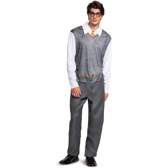 Harry Potter Gryffindor Costume Mens XXL Robe Outfit Sorting Hat Wand Lantern - Picture 14 of 15